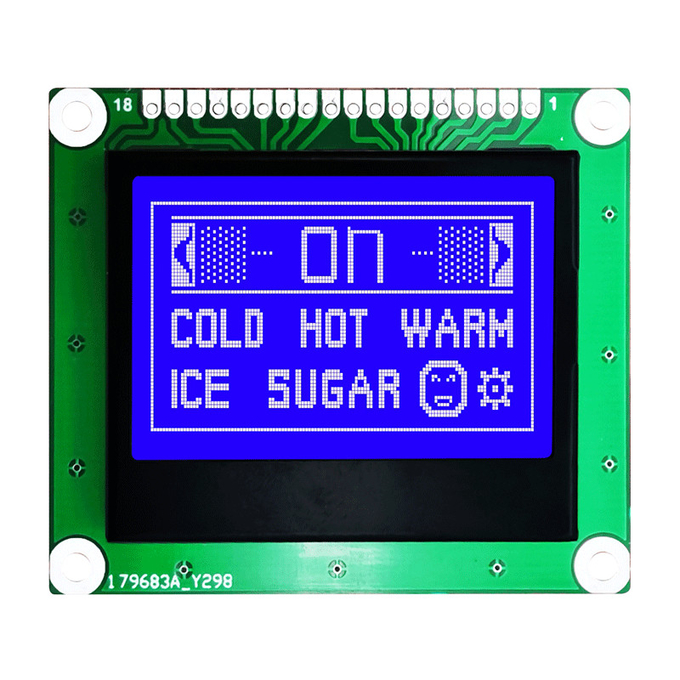 128X64 Graphic COG LCD | FSTN + GRAY Display With White Side Backlight/HTM-COG12864C01A-MCU8080 1